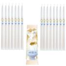 Kit com 15 Velas de Batismo, de Sacramento, de Batizado, 29 cm, cônica com duas torções, branca. Utilizada no ato religioso na igreja.