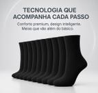 Kit com 18 pares de meias masculina cano alto veste do 38 ao 44