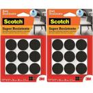 Kit com 18 Protetor ANTI-RISCO Redondo Preto Grande