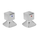 Kit com 2 Acabamentos para Registro C46 Água Quente/fria Premium Ku4246 Ducon Metais