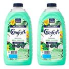 Kit Com 2 Amaciante Comfort De Roupa Brisa Tropical Com Toque De Coco Frasco 1 8l