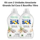 Kit com 2 Amaciante Roupa Concentrado 1 Lt Coco e Baunilha Kit com 2 Amaciante Roupa Concentrado 1 Lt Coco e Baunilha