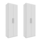 Kit com 2 Armários Multiuso Organizador 02 Portas Rimo Branco