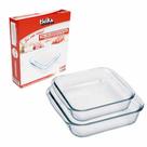Kit com 2 Assadeiras De Vidro Retangular Refratárias Kit com 2 Assadeiras De Vidro Retangular Refratárias