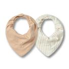 Kit Com 2 Babadores Hug Bandana Sonhos No Campo Bege
