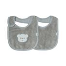 Kit Com 2 Babadores Hug Urso Cinza