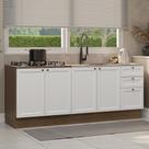 Kit Com 2 Balcões De Cozinha 3 Gavetas 4 Portas (sem Tampo E Pia) Rustic/branco Vik Madesa 01 Rustic/branco Kit Com 2 Balcões De Cozinha 3 Gavetas 4 Portas (sem Tampo E Pia) Rustic/branco Vik Madesa 01 Rustic/branco