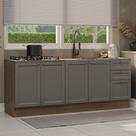 Kit Com 2 Balcões De Cozinha 3 Gavetas 4 Portas (sem Tampo E Pia) Rustic/cinza Vik Madesa 01 Rustic/cinza Kit Com 2 Balcões De Cozinha 3 Gavetas 4 Portas (sem Tampo E Pia) Rustic/cinza Vik Madesa 01 Rustic/cinza