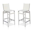 Kit Com 2 Banquetas Altas em Tela Sling Linha Leve - Cinza Kit Com 2 Banquetas Altas em Tela Sling Linha Leve - Cinza