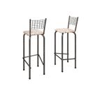 Kit com 2 Banquetas Tubular Iza 41cm X 36cm X 96 Cm