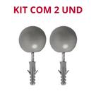Kit com 2 Batedor Bola De Borracha Para Porta Batente