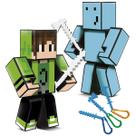Kit com 2 Bonecos Articulado jogo mine Cadres e Problems Craft