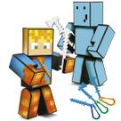 Kit Com 2 Bonecos Articulado jogo Mine Lopers e Problems Craft