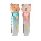 Kit com 2 Borrachas Retrátil Escolar CiS Capivara Colorido Fofa Apagador Macia Conjunto Animal Aula