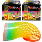Kit com 2 Brinquedos Mola Maluca Infantil Colorida Furta-Cor
