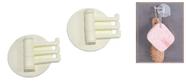 Kit com 2 Cabide com 3 Ganchos com Base Autoadesivo