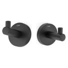 Kit com 2 Cabide New Linha City Banheiro Metal Cinza/Preto Matte Kit com 2 Cabide New Linha City Banheiro Metal Cinza/Preto Matte