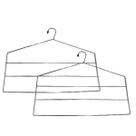 Kit Com 2 Cabides Para Calças Triplo Cromado Reforçado