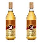 Kit com 2 Cachaças 51 Seleção 965ml