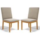 Kit Com 2 Cadeiras Daniela Madeira Maciça Estofada Para Mesa De jantar