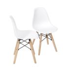 Kit com 2 Cadeiras Infantis PP Base Madeira OR-1102 Kit com 2 Cadeiras Infantis PP Base Madeira OR-1102