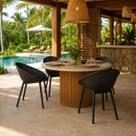 Kit com 2 Cadeiras para Jardim e Área Externa Drops Preto