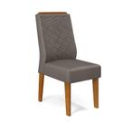 Kit com 2 Cadeiras para Sala de Jantar Lis Freijó/Veludo Lunar - FdECOR