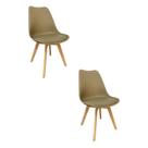 Kit com 2 Cadeiras para Sala de Jantar Saarinen Wood Espresso Móveis