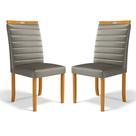 Kit Com 2 Cadeiras Sara Madeira Maciça Estofadas Para Mesa De Jantar