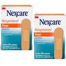 Kit com 2 Caixas de Curativo Bege Tradicional Respiravel 3M Nexcare Kit com 2 Caixas de Curativo Bege Tradicional Respiravel 3M Nexcare