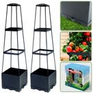 Kit com 2 Caixas de Plantio Biotolot com Treliça e Autoirrigação 114 cm Kit com 2 Caixas de Plantio Biotolot com Treliça e Autoirrigação 114 cm