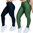 Kit com 2 Calças Leg Suplex Feminina Fitness
