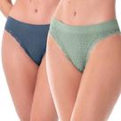 kit com 2 calcinha Zee Rucci Biquini com renda Sem Costura cor:Verde-Azultamanho:GG