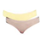 Kit Com 2 Calcinhas Amarelo/Nude Sloggi 24549 Microfibra