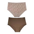 Kit com 2 Calcinhas Cintura Alta Microfibra DelRio Plus Size