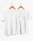 Kit com 2 camisetas manga curta básicas brancas tamanho P