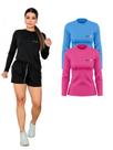 Kit Com 2 Camisetas Manga Longa Proteção UV Feminina