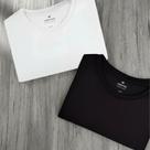 Kit Com 2 Camisetas Masculinas Básicas Preto Branco Hering