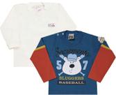 Kit Com 2 Camisetas para bebê Manga Longa