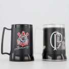 Kit com 2 Canecas em Gel Corinthians Preta Kit com 2 Canecas em Gel Corinthians Preta