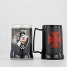 Kit Com 2 Canecas em gel Vasco Preto