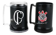 Kit Com 2 Canecas Gel Isolante Térmico 400ml - Corinthians.