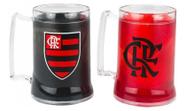Kit Com 2 Canecas Gel Isolante Térmico 400ml Flamengo Mengão