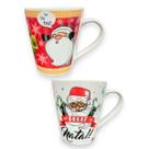 Kit Com 2 Canecas Natalina 290ml Tulipa Presente Natal