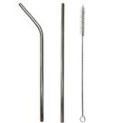 Kit com 2 Canudos de Inox + Escova para Limpeza