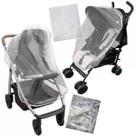 Kit com 2 Capa de Proteção Capa Chuva e Capa Mosquiteiro Para Carrinho De Bebê Modelo Universal