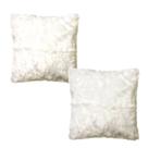 Kit com 2 Capas de Almofada Pelo Alto Luxuoso Off White