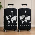 Kit Com 2 Capas Para Mala Travel Mapa Mundial Tecido Elastico Protecao Premium P M G Estampa Premium Kit Com 2 Capas Para Mala Travel Mapa Mundial Tecido Elastico Protecao Premium P M G Estampa Premium