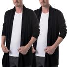 Kit com 2 Cardigans Blazers Masculinos Meia Estação Básico Kit com 2 Cardigans Blazers Masculinos Meia Estação Básico
