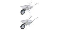 Kit com 2 carrinho de mão(carriola) galvanizado - pneu câmara - cpg1 - canal